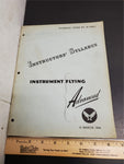 Vtg WW2 Era 1944 Instrument Flying Advanced Instructors Syllabus Militaria USAF