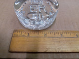 Vintage 1977 Darlington Crystal Glass Silver Jubilee Queen Elizabeth Paperweight