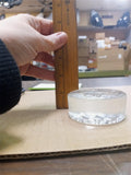 Vintage 1977 Darlington Crystal Glass Silver Jubilee Queen Elizabeth Paperweight