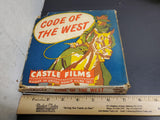 Vtg 16mm Code of The West Castle Films Movie Reel Nostalgic Cowboy Flick Collect