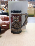 Vintage Ceramic Inarco Stein Table Lighter E-2591 Japan BC-001 Red Black Grey