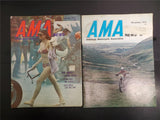 Vtg 1970's AMA Motorcycle Magazines Harley Yamaha Triumph Girl in Bikini Cover