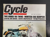 Vtg 1967 Motor Cycle Magazine Honda 160 Twins Montesa 250 Scorpion Laverda 200
