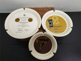 Vtg '70 Union Railroad Company Set of 3 Hyalyn Employee Porcelain Ashtray Awards