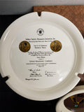 Vtg '70 Union Railroad Company Set of 3 Hyalyn Employee Porcelain Ashtray Awards
