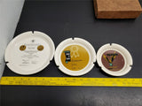 Vtg '70 Union Railroad Company Set of 3 Hyalyn Employee Porcelain Ashtray Awards