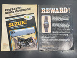 Vtg '80 Motorcycle Product News Magazines Suzuki Indian Wheels Seats Tires Parts