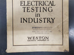 VTG Electrical Testing Industry Book Weston Electrical Instrument Collectible