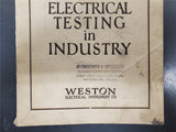 VTG Electrical Testing Industry Book Weston Electrical Instrument Collectible