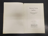 VTG Electrical Testing Industry Book Weston Electrical Instrument Collectible