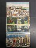 Vtg San Francisco California Post Cards Russian Hill Downtown Bay Bridge Golden