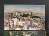 Vtg San Francisco California Post Cards Russian Hill Downtown Bay Bridge Golden