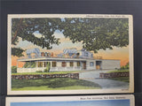 Vtg '38 Officers CC Kentucky Post Cards Ft John Adams USPS 2 Cent Postage Stamps