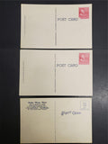 Vtg '38 Officers CC Kentucky Post Cards Ft John Adams USPS 2 Cent Postage Stamps