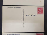 Vtg 1938 Military Patriotic Post Cards W/ 2 Cent John Adams USPS Stamps on Each
