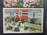 Vtg Post Cards San Fran & Patton Museum KY W/ John Adams USPS 2 Cent Stamp on 2