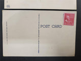 Vtg Post Cards San Fran & Patton Museum KY W/ John Adams USPS 2 Cent Stamp on 2