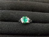 Women's Faux Emerald Cubic Zirconia 925 Sterling Silver Ring Size 9 Jewelry Gift
