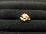 Women's 14KT Gold Electro-Plate Cubic Zirconia Ring Size 9 Jewelry Gift Classy