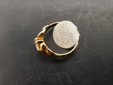 Women's 14KT Gold Electro-Plate Cubic Zirconia Ring Sz 9 Jewelry Single Gemstone