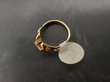 Women's 14KT Gold Electro-Plate Cubic Zirconia Ring Sz 9 Jewelry Single Gemstone