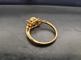 Women's 14KT Gold Electro-Plate Pearl Opal Cubic Zirconia Ring Jewelry Gift Sz 9