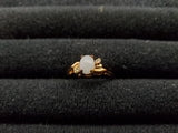 Women's 14KT Gold Electro-Plate Pearl Opal Cubic Zirconia Ring Jewelry Gift Sz 9
