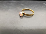 Womens 14KT Gold Electro-Plate Pink Sapphire Cubic Zirconia Ring Jewelry Sz 9