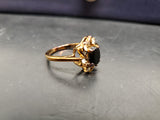 Womens 14KT Gold Electro-Plate Smoky Topaz Cubic Zirconia Ring Jewelry Sz 9