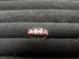 Womens 14KT Gold Electro-Plate Amethyst Cubic Zirconia Ring Jewelry Sz 9 Gorgeou