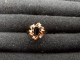 Womens 14KT Gold Electro-Plate Smoky Topaz Cubic Zirconia Ring Jewelry Sz 9