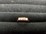 Womens 14KT Gold Electro-Plate 4 Stone Gem Cubic Zirconia Ring Jewelry Sz 8.5