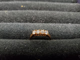 Womens 14KT Gold Electro-Plate 4 Stone Gem Cubic Zirconia Ring Jewelry Sz 8.5