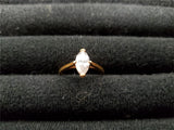 Womens 14KT Gold Electro-Plate Marquise Cut Cubic Zirconia Ring Jewelry Sz 8.5