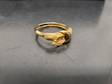 Womens 14KT Gold Electro-Plate Gold Knot Ring Jewelry Sz 9.5 Present Classy Gift