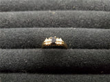 Womens 14KT Gold Electro-Plate Oval Onyx Cubic Zirconia Ring Jewelry Sz 9.5 Nice