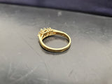 Womens 14KT Gold Electro-Plate Oval Onyx Cubic Zirconia Ring Jewelry Sz 9.5 Nice