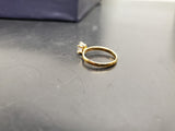 Womens 14KT Gold Electro-Plate Oval Gemstone Cubic Zirconia Ring Jewelry Sz9 VF