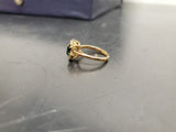 Women 14KT Gold Electro-Plate Marquise Emerald Cubic Zirconia Ring Jewelry Sz8.5