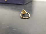 Women 14KT Gold Electro-Plate Marquise Emerald Cubic Zirconia Ring Jewelry Sz8.5