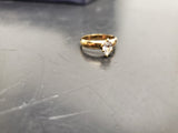 Womens 14KT Gold Electro-Plate Tear Drop Stone Cubic Zirconia Ring Jewelry Sz8.5