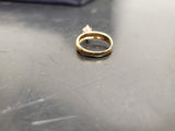 Womens 14KT Gold Electro-Plate Tear Drop Stone Cubic Zirconia Ring Jewelry Sz8.5