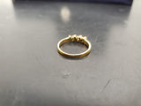 Women 14KT Gold Electro-Plate 2 Emerald Gems & Cubic Zirconia Ring Jewelry Sz8.5