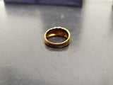 Women 14KT Gold Electro-Plate Diamond Cut Swirl Pattern Ring Jewelry Sz 8.5 VF