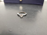 Women 14KT White Gold Electro-Plate Band Round Cubic Zirconia Ring Jewelry Sz8.5