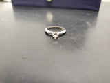Women 14KT White Gold Electro-Plate Band Round Cubic Zirconia Ring Jewelry Sz8.5