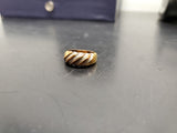 Women 14KT Gold Electro-Plate Diamond Cut Swirl Pattern Ring Jewelry Sz 8.5 VF