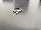 Women 14KT White Gold Electro-Plate Band Round Cubic Zirconia Ring Jewelry Sz8.5