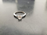 Women 14KT White Gold Electro-Plate Band Round Cubic Zirconia Ring Jewelry Sz8.5