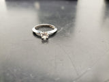 Women 14KT White Gold Electro-Plate Band Round Cubic Zirconia Ring Jewelry Sz8.5